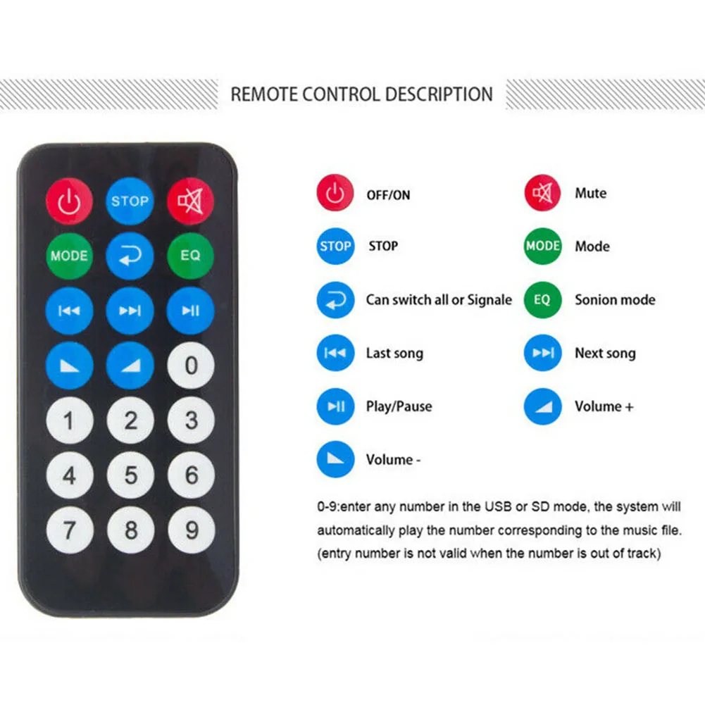 MP3 плеер FM аксессуары Led Bluetooth плата дистанционного управления USB Aux модуль карты