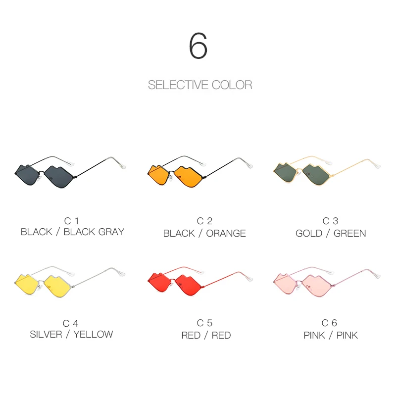 Очки солнцезащитные женские в форме губ UV400 | Аксессуары для одежды