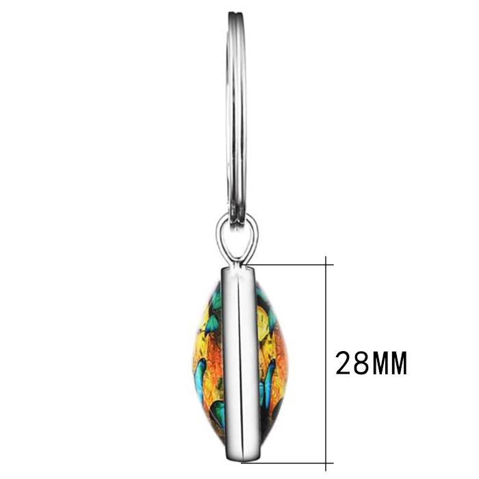 Анатомический светящийся брелок для ключей в форме сердца стеклянный купол с