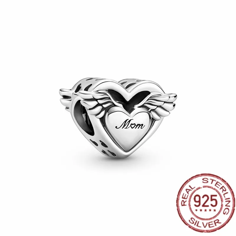 

Family Love Real 925 Sterling Silver Daughter Heart Charm Beads fit Original Pandora Bracelet Charms Silver 925 Jewelry Making