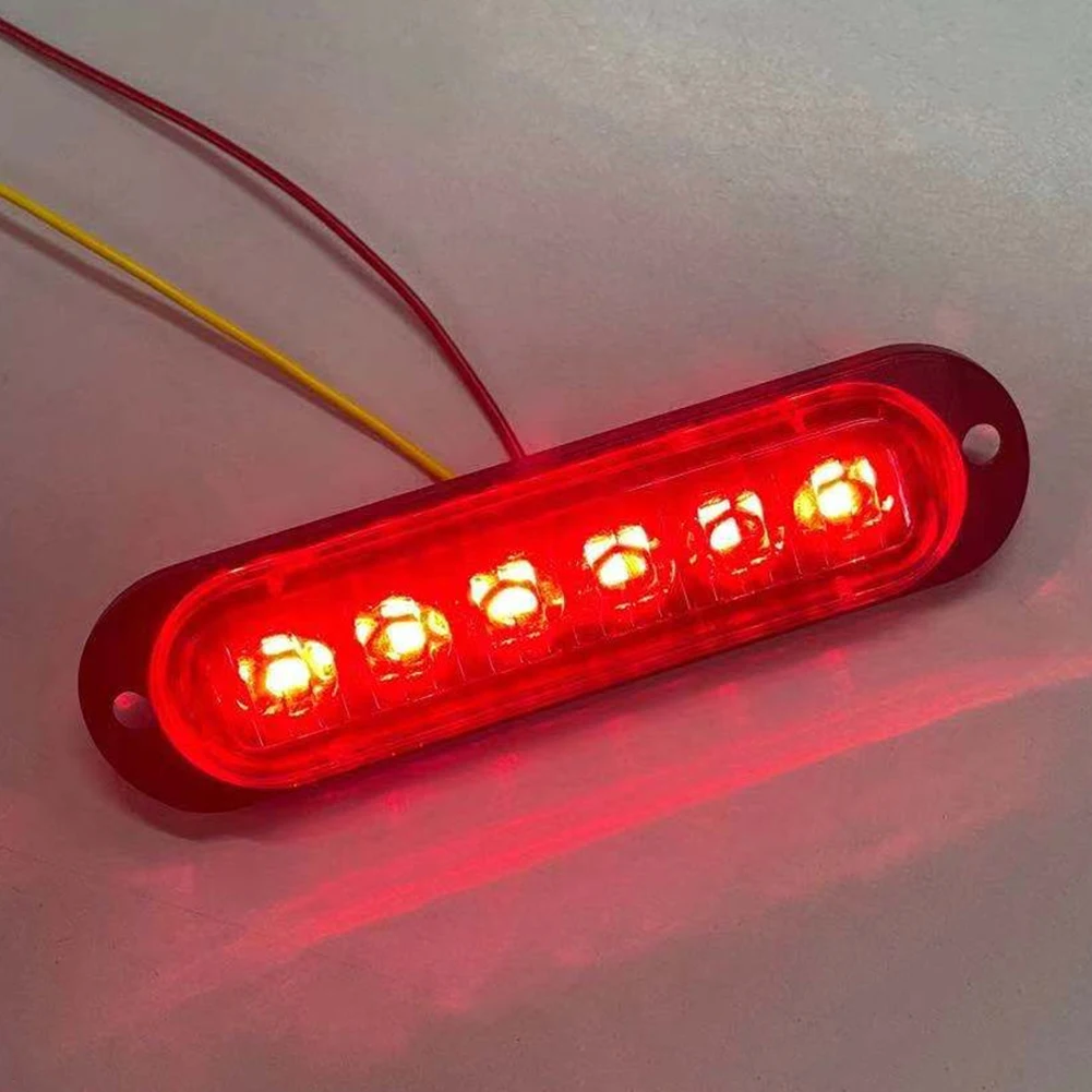 

4/6 LEDs Truck Side Marker Lights Red Yellow White 12-24V Waterproof Car Trailer Lorry Truck Van Bus Safety Warning Signal Light