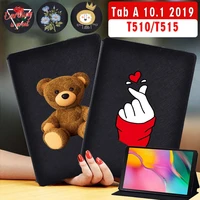 tablet case for samsung galaxy tab a 10 1 inch 2019 t510t515 cute cartoon pattern series leather protective cover free stylus