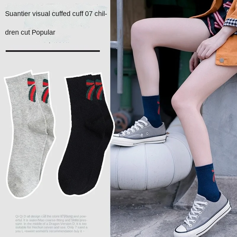 

Japanese Sweet Socks Women's Kawaii White Cute Bowknot Cotton Breathable Female Socks Fashion Cartoon Middle Tube Maiden Socks