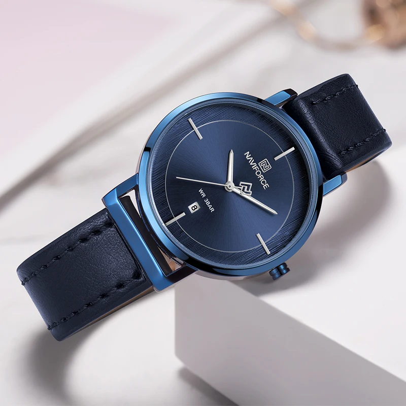 NAVIFORCE 2019 Relogio Masculino часы мужские модные спортивные кожаный ремешок