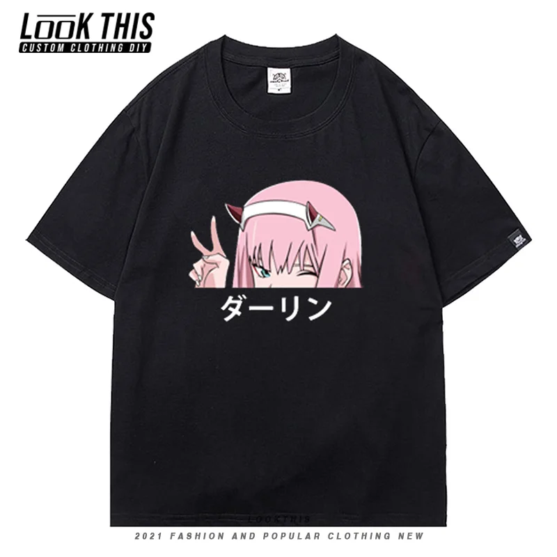 

Summer 2021DARLING in the FRANXX O-Neck Tshirt Sport Casual Tee Shirt Tops Kids Boys Oversized Short Sleeve Children Student