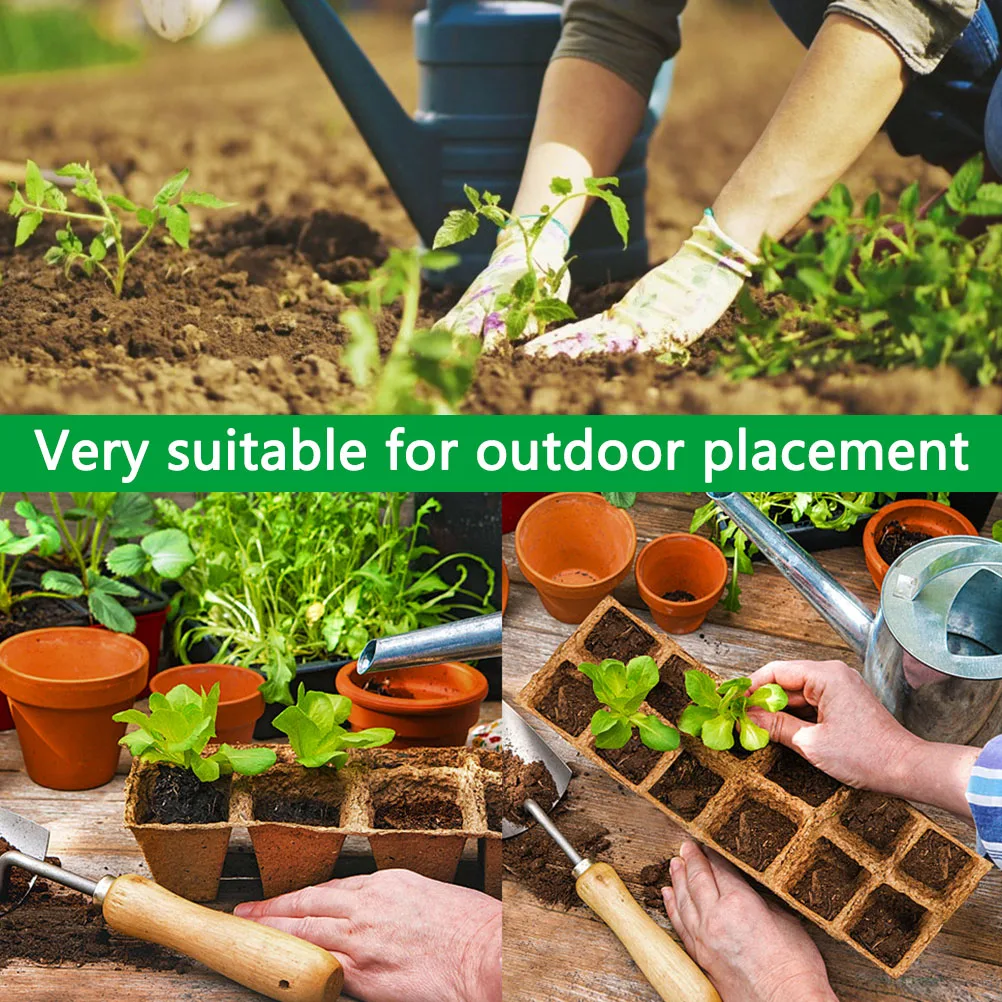 12-Hole Pulp Seedling Tray Disposable Nursery Degradable Garden Planter Eco-Friendly Plates Pots #40 | Дом и сад