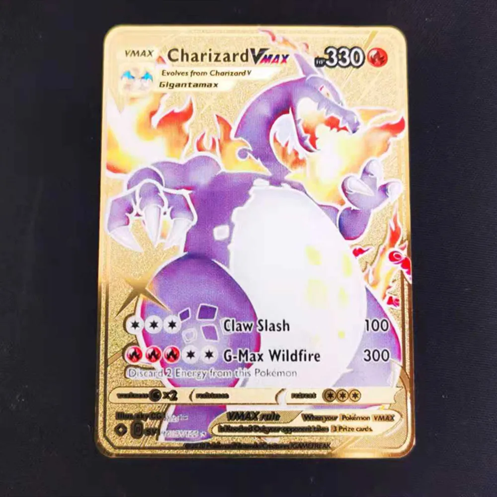 Juego de cartas de Pok&eacute;mon de Metal para ni&ntilde;os, colecci&oacute;n de juguetes de Anime, regalo de Navidad, Mewtwo GX MEGA V & Vmax-1