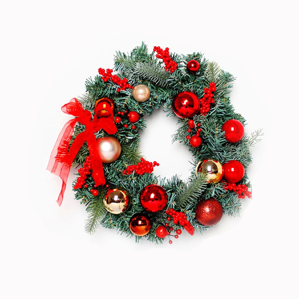 

Wreath Plastic Model Door Hanging Flower Garland Wreaths Xmas Vine Ring Home Mall Party Ornaments Christmas Decoration