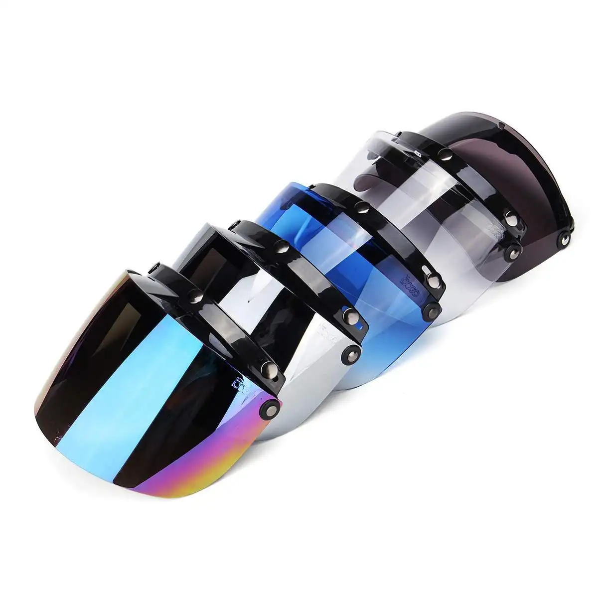 

Windproof 3-Snap Visor Lens Shield for Motorcycle Helmets Flip Up Down Motorbike Helmet Lens