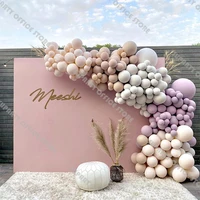 187pcs doubled macaron pink balloons garland wedding party decoration double blush globos anniversary birthday decor ballon arch