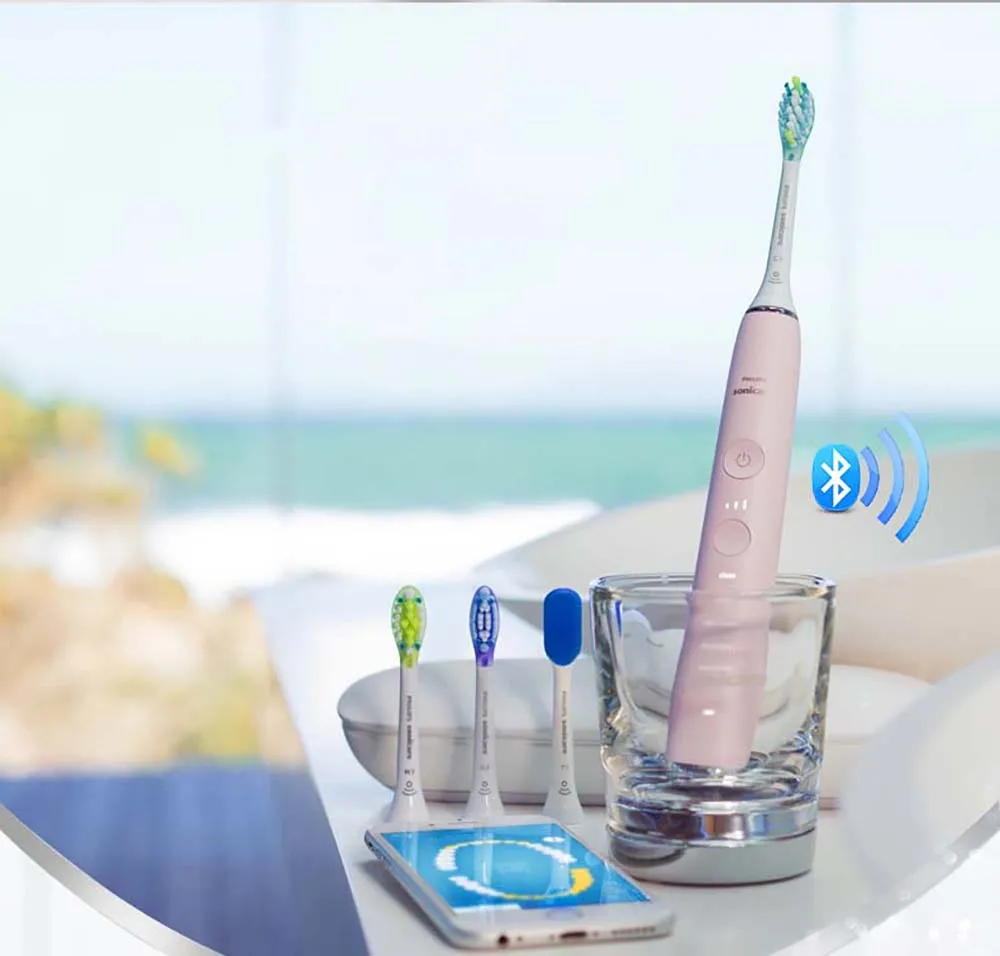 Philips Sonicare HX9924 Алмазная умная звуковая зубная щетка с поддержкой приложения с Умной головкой щётки, 5 режимов для взрослых