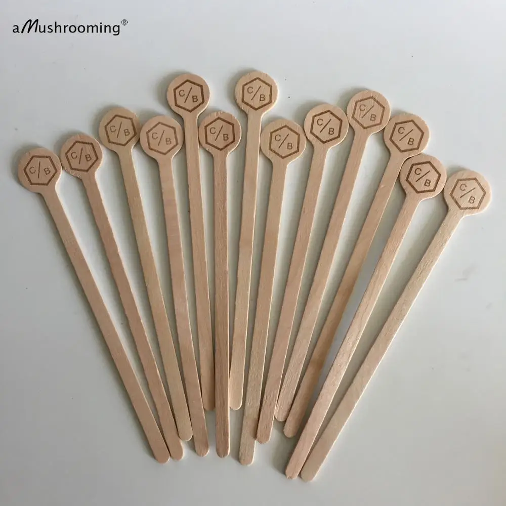 Деревянные палочки для кофе с круглым концом горячих и холодных напитков
