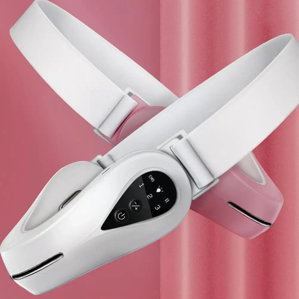 

V-Face Shaping Massager Chin Lift Belt LED Photon Therapy Lifting Face Slimming Device Vibration Cellulite Jaw Face drop Ma T4X8