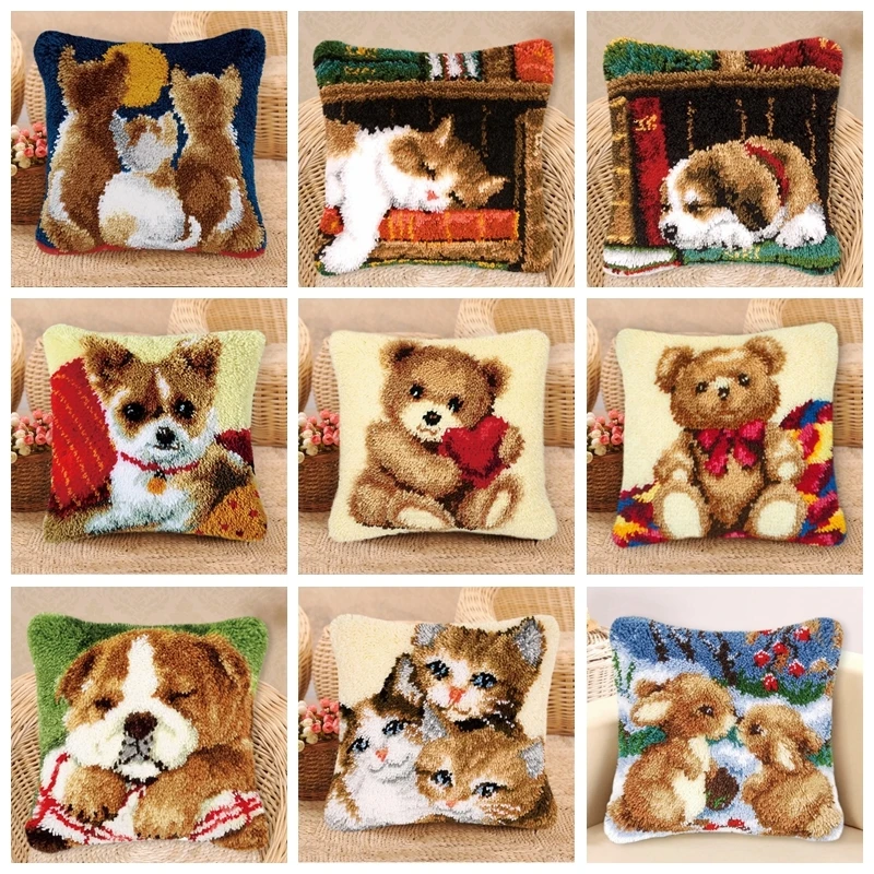 Набор крючков с застежкой в виде кошки и медведя крючок зернк ковер Холщовый