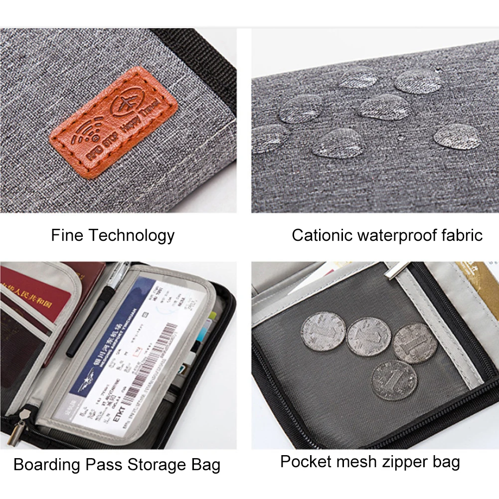 Держатель для документов на молнии аксессуары кошелек путешествий улицы