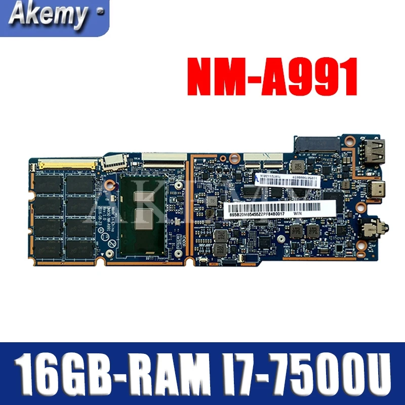 NM A991 original mainboard for Lenovo MIIX 720 12IKB with 16GB RAM I7 7500U Laptop motherboard|Материнские платы| |