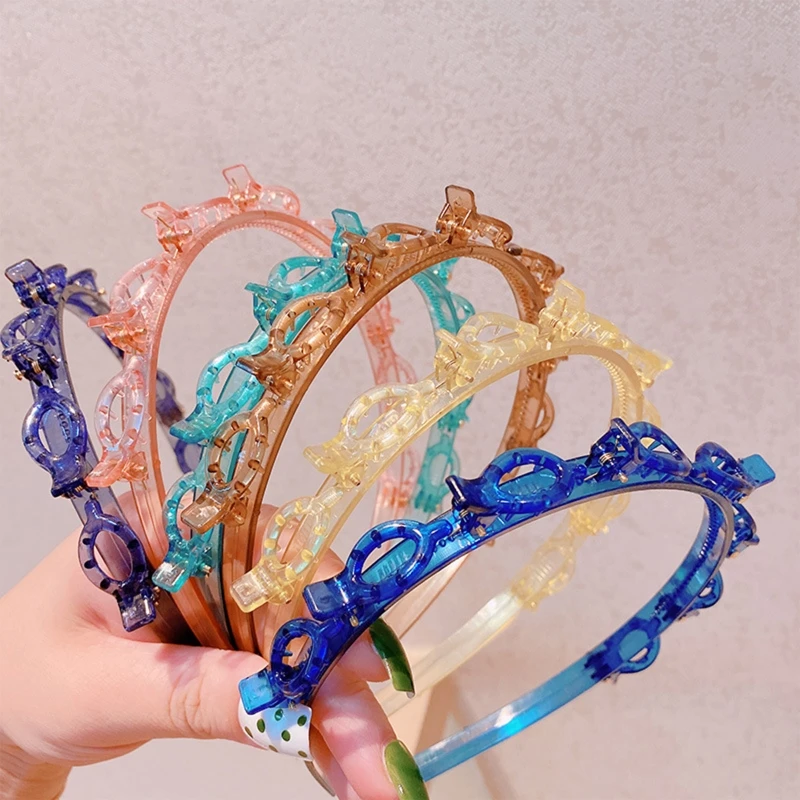 Двойной Слои Плетеный головной убор ручной работы желе Карамельный цвет твист