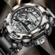 Mens Watches LIGE Sport Men Quartz Wristwatch Creative Diving Waterproof Alarm Watch Dual Display Clock Relogio Masculino 2021 Other Image