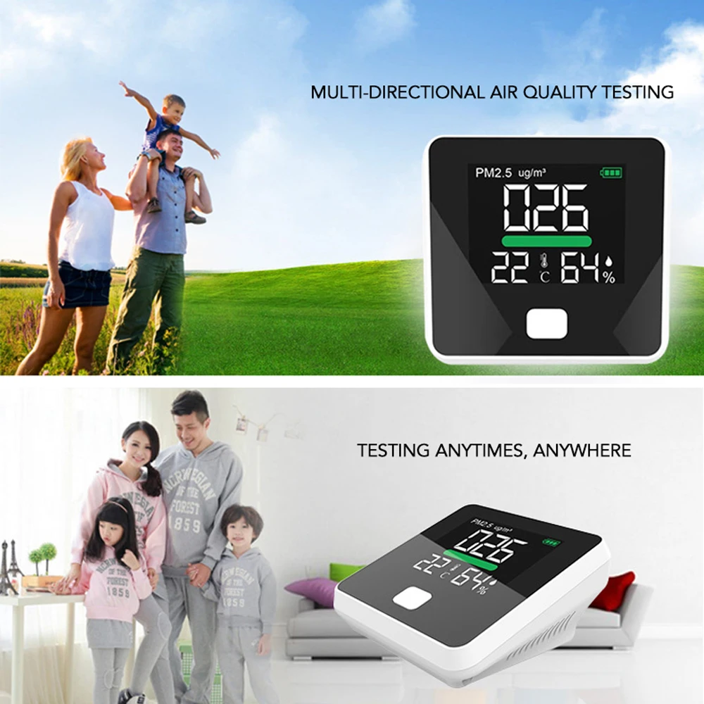 Портативный цифровой PM2.5 газоанализатор качества воздуха монитор детектор газа