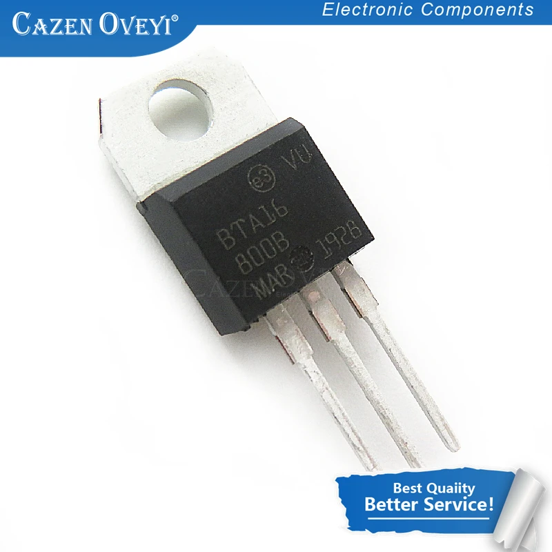 

10pcs/lot BTA16-800B BTA16-800 TO-220 800V 16A new original In Stock