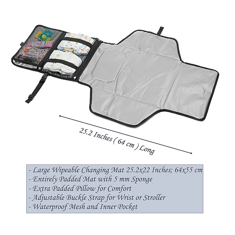 

Newborn Baby Changing Pad Baby Changer Portable Foldable Waterproof Stroller Mattress Children Floor Mat 35*25 cm