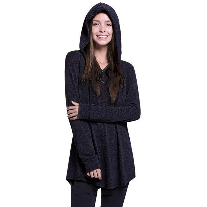 Новинка 2019 года сезон осень-зима Толстовка со складками на пуговицах свободная