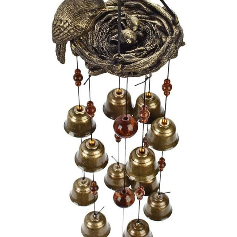 

Bird Nest Wind Chimes Yard Garden Window Bells Decoration Wall Hanging Ornament Home Pendent Outdoor Metal Wind Bell