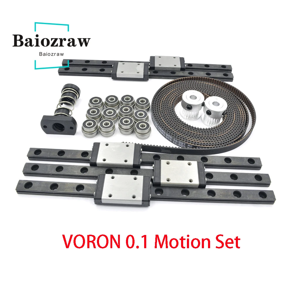VORON 0 1 Motion Set GT2 LL-2GT RF открытая лента 2GT 20-зубчатый шкив подшипник MGN7H линейная рейка