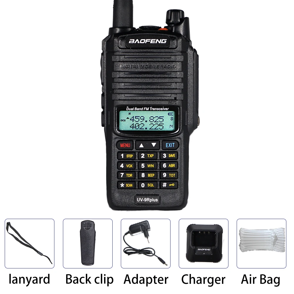 1pcs without box Мощный 10 Вт Baofeng UV-9R plus Walkie Talkie UV9R портативный CB Ham Радио 9rhp двухдиапазонный КВ трансивер 4800 мАч двухстороннее радио - Цвет: 1pcs without box
