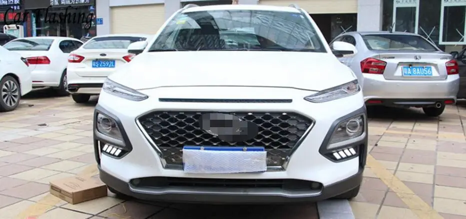 DRL для Hyundai ENCINO Kona 2018 2019 водонепроницаемый 12V светодиодный авто Дневной Бег Фары