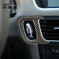car styling carbon fiber for audi q5 keyhole engine start stop switch button frame cover stickers trim interior auto accessories