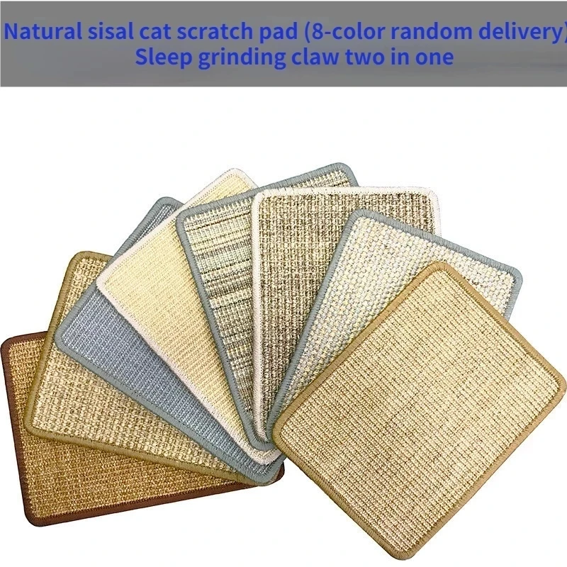 Natural Sisal Cat Scratching Post Mat Scratcher Board Pad Mats Toy Climbing Tree Litter Lounger Pet cool mat Random color | Дом и сад