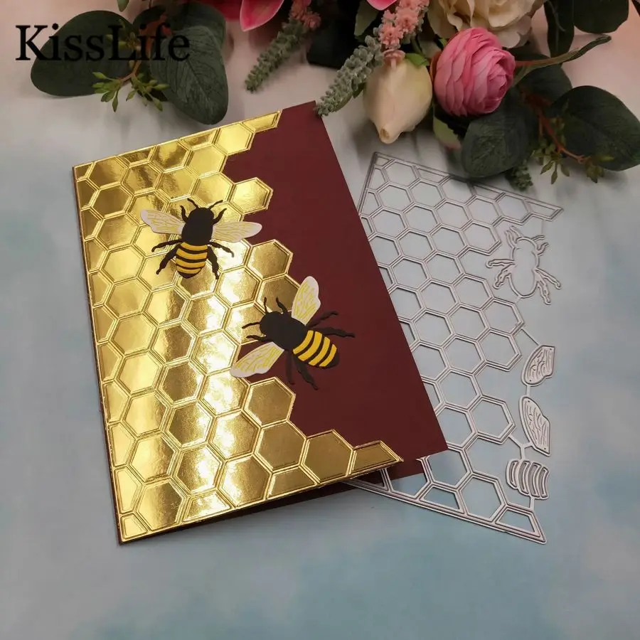 Прямоугольная рамка соты тиснение металла резки штампы Kscraft фон высечки для