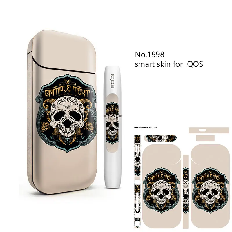 Magic Shark Новое поступление чехол-накладка с черепом для IQOS 2 4 Plus пленка из ПВХ + p