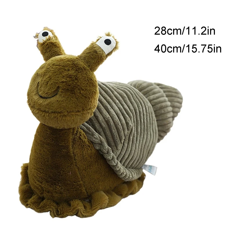 

28/40cm Cute Snail Plush Doll Stuffed Animal Soft Cuddly Toy Sofa Car Sleeping Pillow Kids Bedroom Decoration Doll