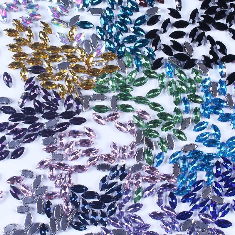 Лошадиный глаз Стразы сделай сам сшитые бриллианты четыре закрепления стразы