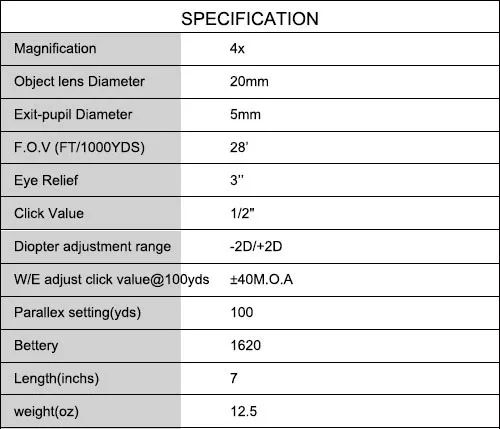 Оптический прицел для винтовки PPT 4x20E AR .223 5 56 компактный ударопрочный