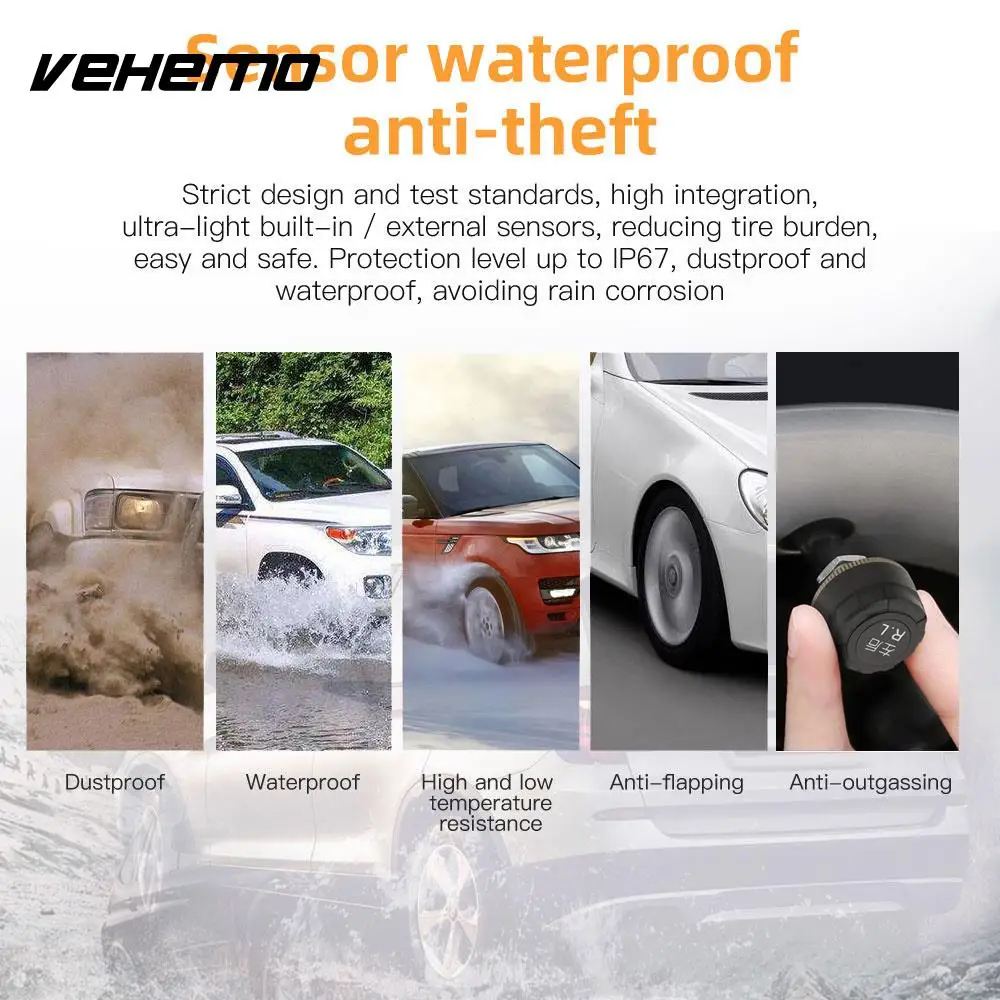 Автомобильная система контроля давления в шинах TPMS датчики прикуриватель USB порт