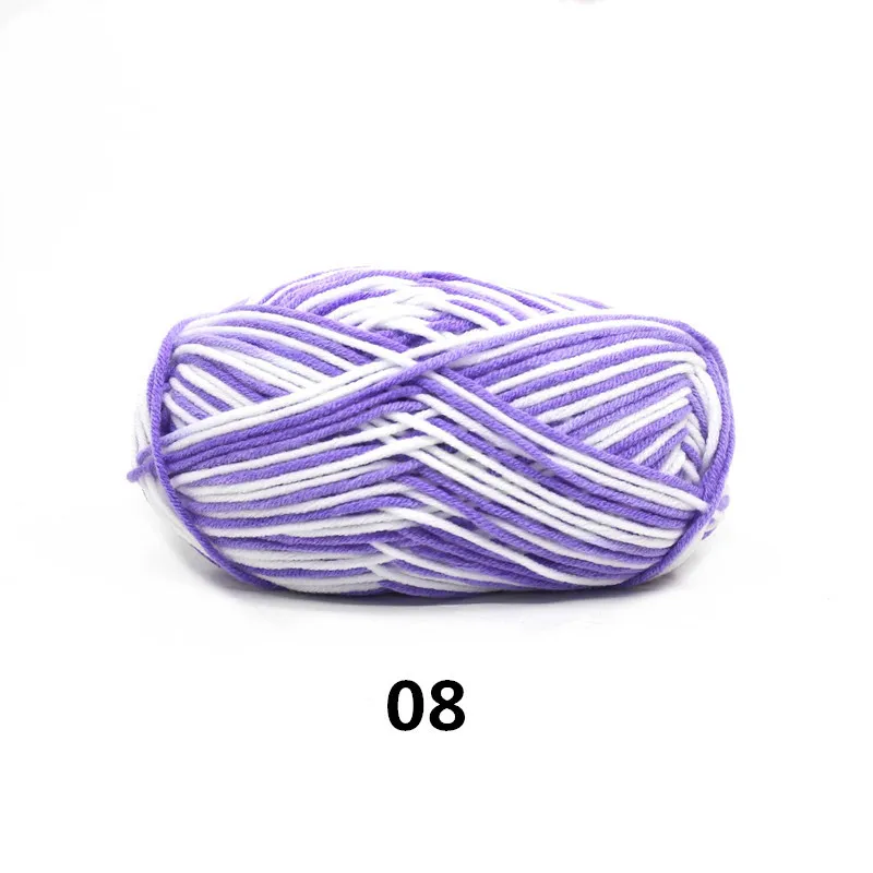 1pc 08 1 шт=50g нитки для вязания пряжа Новые Строки Темы Пряжа Смесовая Хлопок Красивое Сочетание Цветов для Ручного Вязания Куклы Свитер - Цвет: 1pc 08