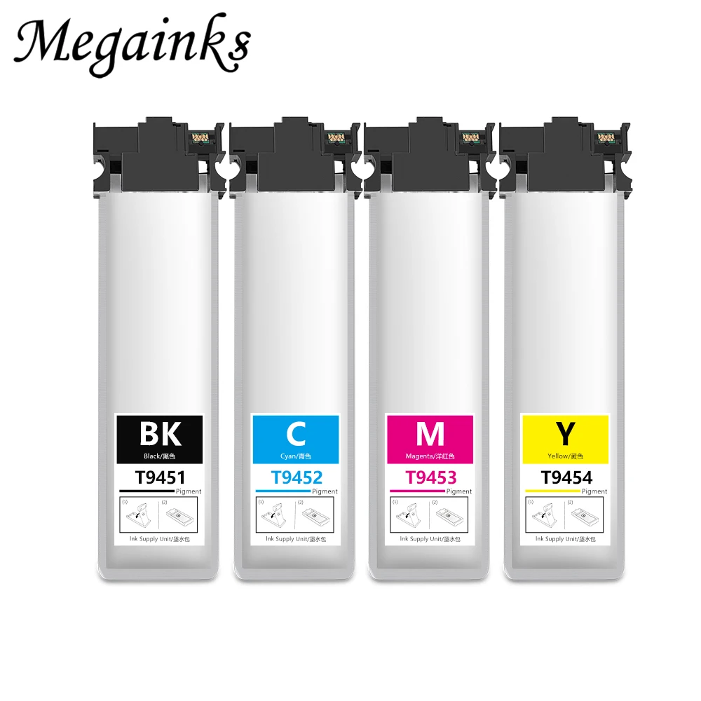 For Europe T9451 T9452 T9453 ink cartridge For Epson WorkForce Pro WF-C5290 C5790 Pro WF C5210 printer with chip and pigment ink