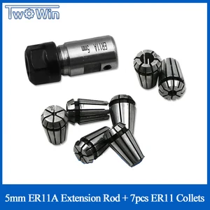 Бесплатная доставка 7 шт. высокоуглеродистой Сталь ER11 весной цанги 1234567 мм и 5 мм ER11A расширение стержня двигатель держатель вала