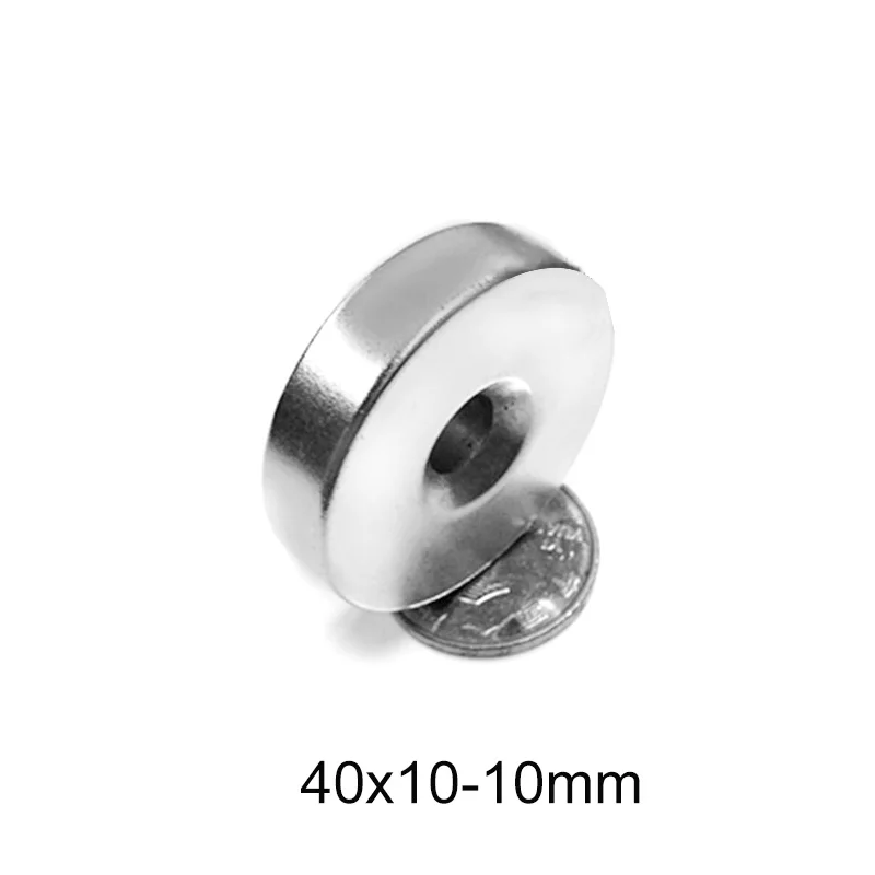 1 ~ 10 шт 40x10 Сильный цилиндр редкоземельный потайной магнит 40*10 отверстие мм