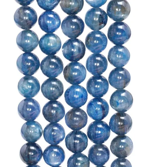 

Genuine Blue Kyanite Beads,Gem Beads,Loose Gem Stone Beads,Crystal Beads 6mm 8mm 10mm Round Jewelry Beads,1 of 15" Full strand