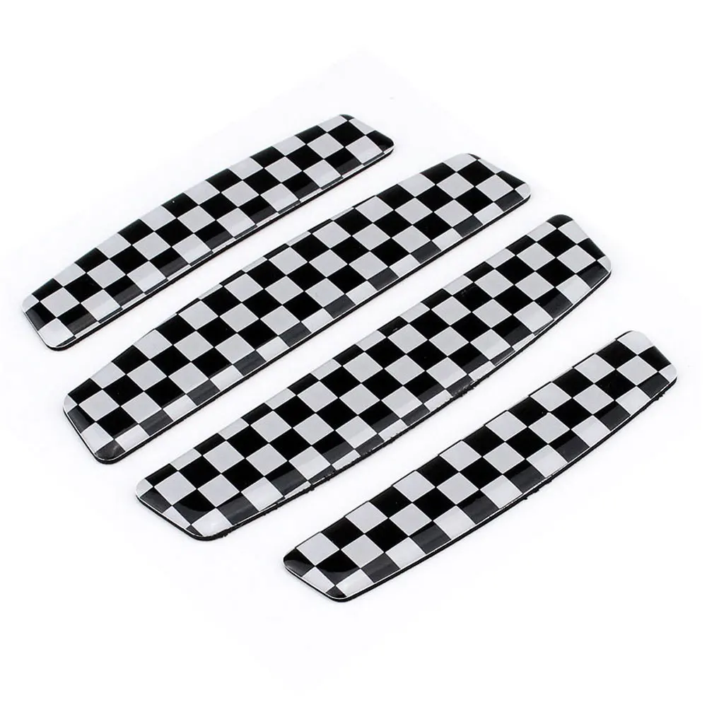 4 шт./компл. защитные щитки для края автомобильной двери Черно белая наклейка