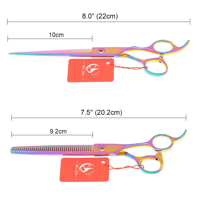 Японские Стальные Ножницы для груминга домашних животных 8 0 дюйма прямые