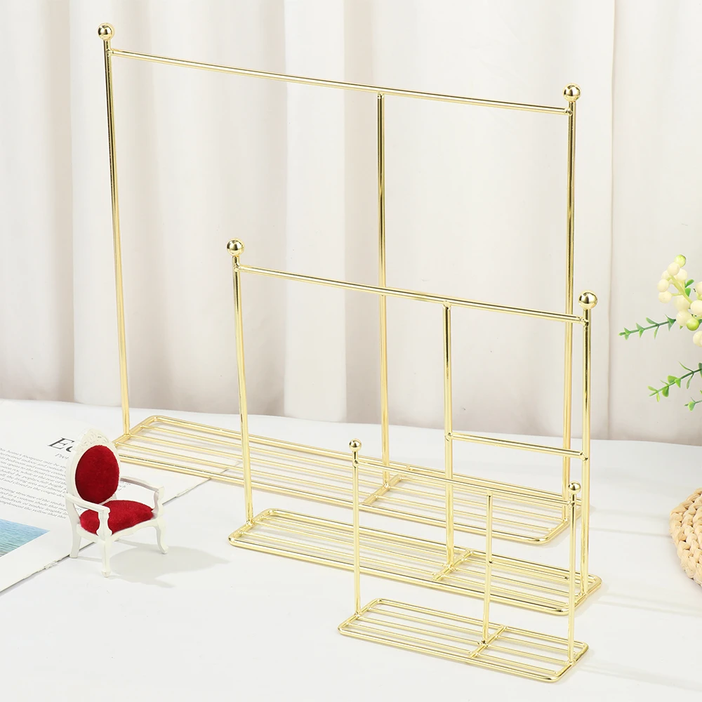 

Doll Clothes Rack Garment Organizer Dolls Accessories Creative Playing House Dollhouse Furniture Miniature Hangers Kids Toy