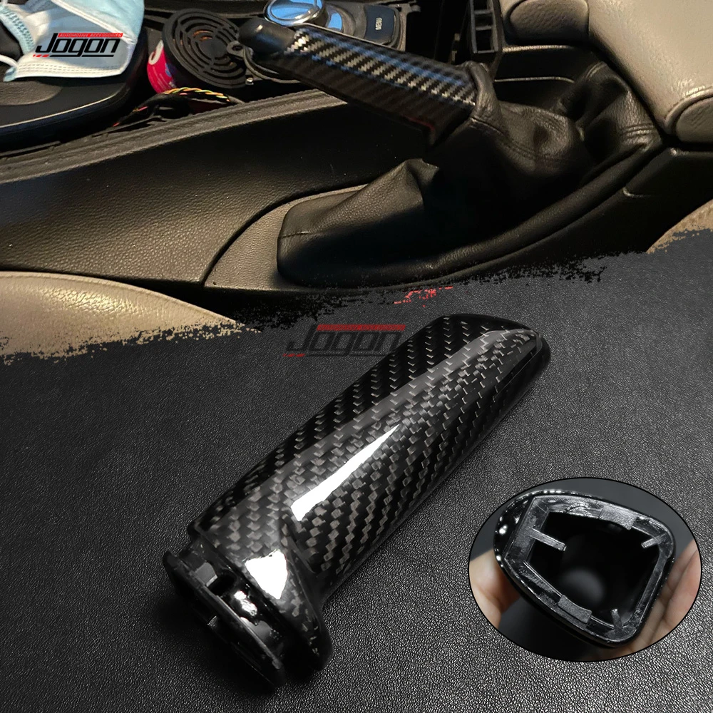 

For BMW 3 5 Series E46 E90 E92 E39 E60 Handbrake Grip Cover Trim Carbon Fiber Handbrake Brake Cover