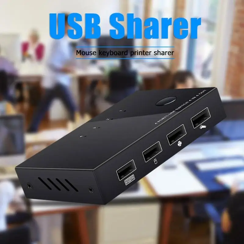 4 порта USB переключатель USB 2,0 коммутатор ПК разделитель для клавиатуры мышь принтер монитор