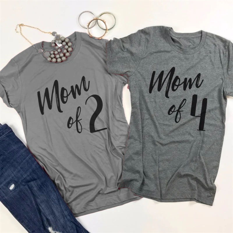 

Футболка женская хлопковая с круглым вырезом, свободный крой, модный топ с коротким рукавом, смешной принт с надписью для мам, однотонная, хороший подарок