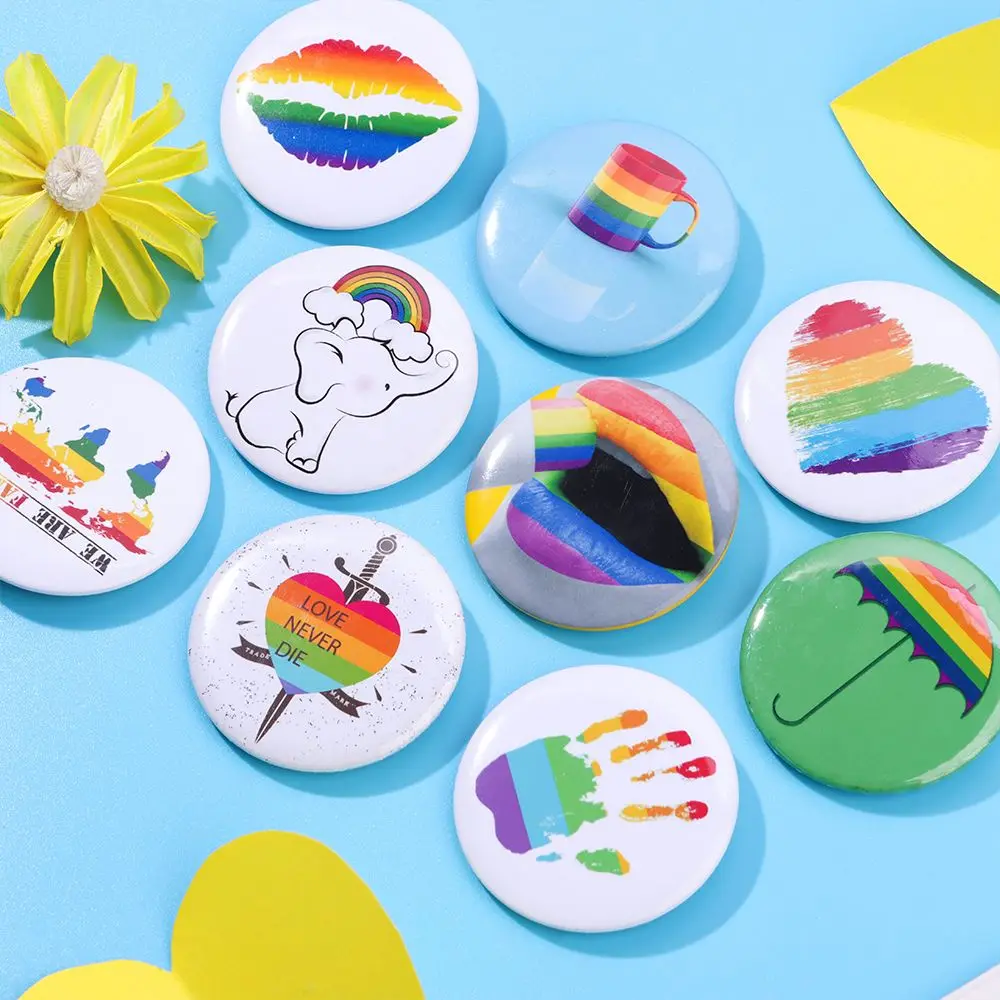 

Women Girls Badge Flag Metal Pride Enamel Pins Rainbow Brooch Pins